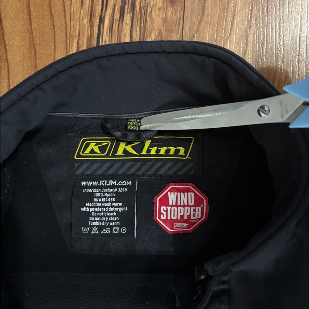 Klim Inversion Windstopper Jacket Black XXXL Wind… - image 6